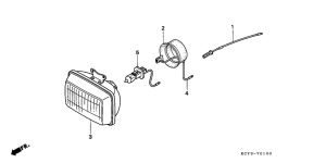 XR400R Блок освещения в сборе