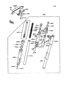 KH125 Передняя вилка