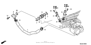 VT750CA Патрубки охлаждения