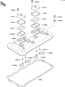 ZX1100 Крышка головки цилиндров