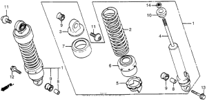 VF500C Задние амортизаторы
