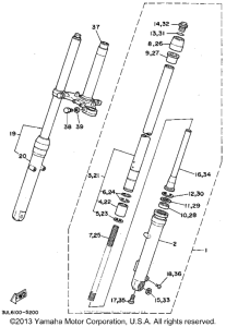 RT100G Передняя вилка