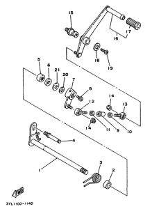 TZ250 Вал переключения