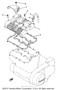 XS500E Крышка головки цилиндров