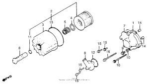 GL1100I Oil filter + water pump cover