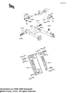 KZ1100 Swing arm / shock absorbers