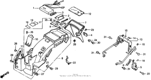 VFR750F Rear fender + spark unit