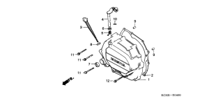 CG125 Крышка картера правая