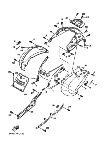 XC125V YJ125X Боковая крышка