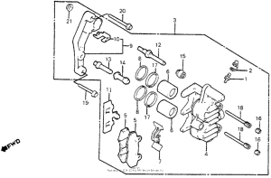 XR350R Front brake caliper 84-85
