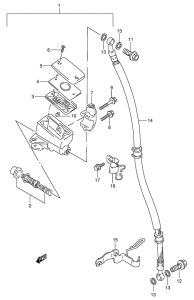 GSF250 Передний тормозной цилиндр