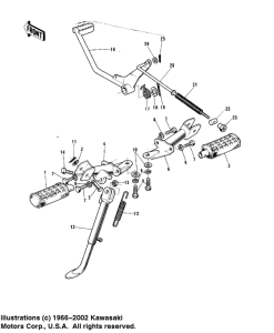  Footrests / stand / brake pedal