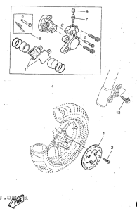 YQ50 Передний тормоз