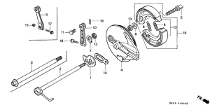 XR200R Задний тормоз