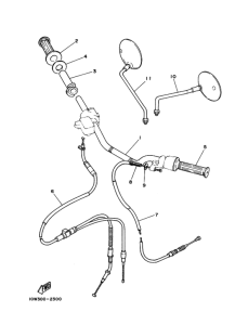 RZ125 ｽﾃｱﾘﾝｸﾞﾊﾝﾄﾞﾙ. ｹｰﾌﾞﾙ