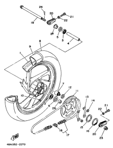 TZR80RR Переднее колесо