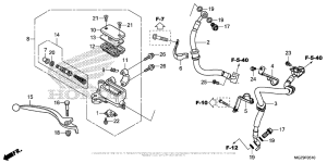 CB500X (ABS) Главный тормозной цилиндр перед (ABS)