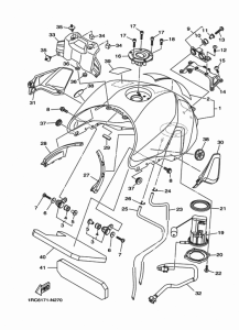 FZ09 Топливный бак