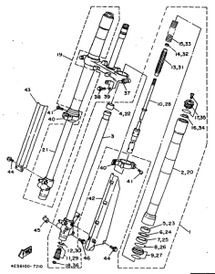 YZ80 Передняя вилка