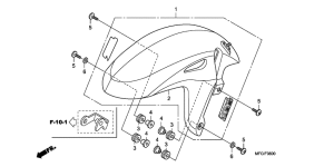 CB600F Переднее крыло