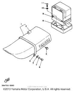 XT350WC (CA ED.) Сиденье