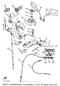 XV920J Handlebar-cable