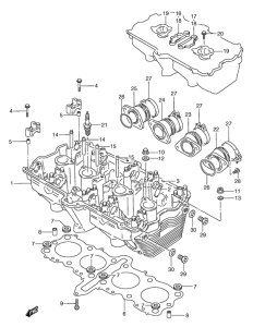 GSX750 Головка цилиндров