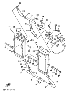 WR200R Radiator. hose