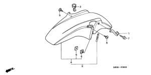CBF600 (Naked, ABS) Переднее крыло