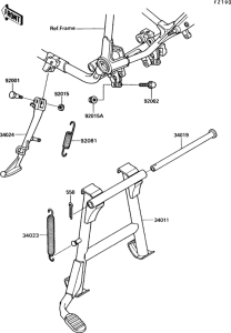 VN750 Подножка