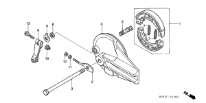 ANF125 Задний тормоз