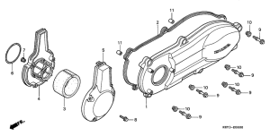 FES150 Крышка картера левая