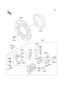 KLE250 Передний тормоз