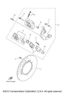 XVS650 Передний суппорт