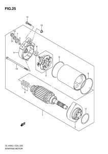 DL1000 Стартерный мотор