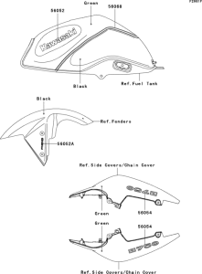 ZR750 Decals(green / black)(m9f)