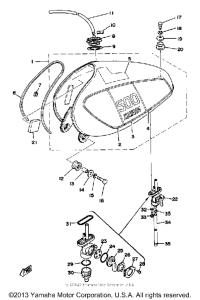XT500C Топливный бак