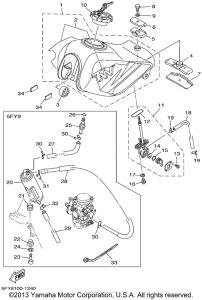 TW200N Топливный бак