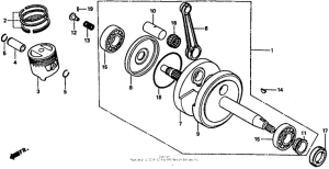 XR80R Коленвал
