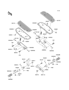 VN1500 Подножки