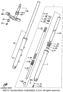 XV535LC Передняя вилка