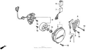 CR500R Крышка картера левая