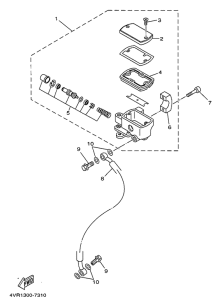 XVS650 Главный тормозной цилиндр
