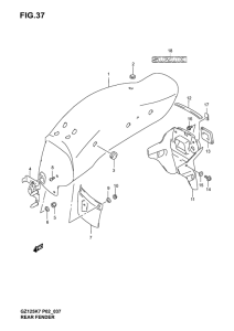 GZ125 Заднее крыло
