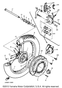 XT600EAC Переднее колесо
