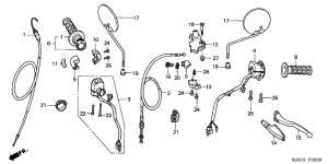XR125 Handle lever / switch / cable