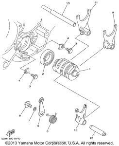 YZ125L1 Копирный вал