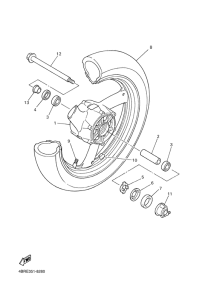 XJ600S Переднее колесо