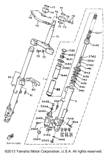 XJ900RK Передняя вилка