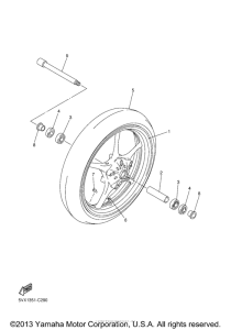 FZ6ST Переднее колесо